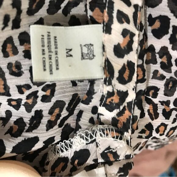 Scott & Soda Maison Scotch Leopard Print Silk Trapeze Dress Size M - Picture 11 of 11